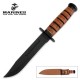 Full Size US Marine Corps USMC Fighing Fighter Combat Bowie Knife, Straight with Leather Sheath